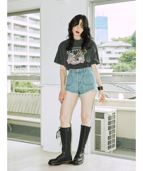 jouetie（ジュエティ）の「EAGLEロゴ BIG Tシャツ（Tシャツ/カットソー・レディース・オフホワイト/ブラック/パープル・MEDIUM）」の12枚目の写真