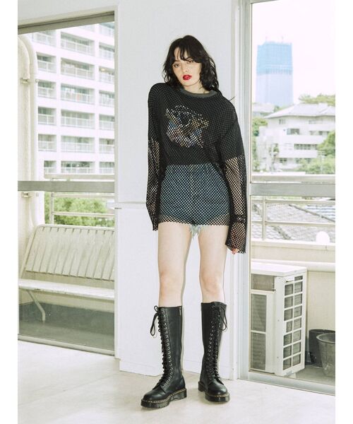 jouetie（ジュエティ）の「EAGLEロゴ BIG Tシャツ（Tシャツ/カットソー・レディース・オフホワイト/ブラック/パープル・MEDIUM）」の22枚目の写真