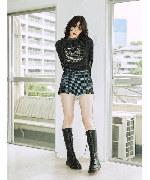 jouetie（ジュエティ）の「EAGLEロゴ BIG Tシャツ（Tシャツ/カットソー・レディース・オフホワイト/ブラック/パープル・MEDIUM）」の14枚目の写真