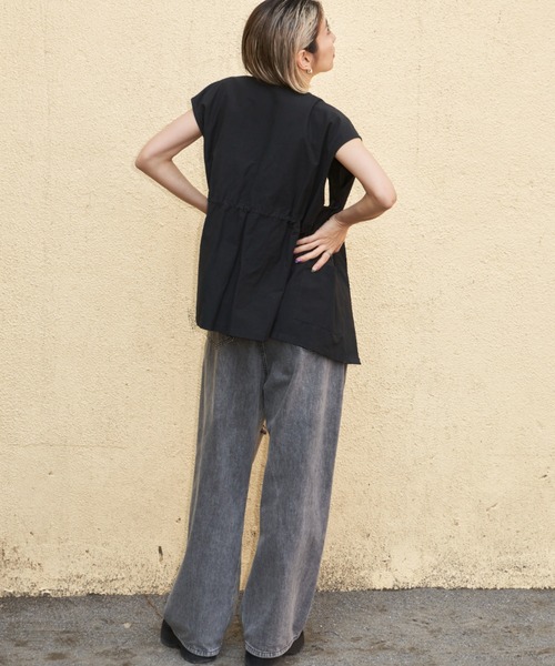 Auntie Rosa Holiday(アンティローザホリデー)の「ノーカラーミリタリーベスト(ベスト・レディース・ブラック/カーキ/オリーブ・FREE)」の11枚目の写真