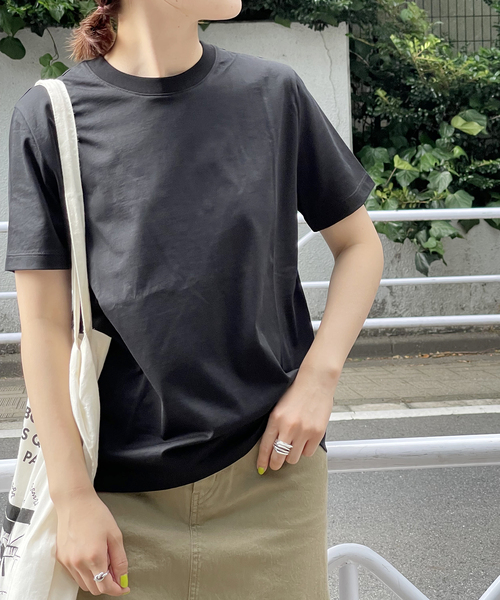 Spick & Span(スピックアンドスパン)の「オーガニックコットンT(Tシャツ/カットソー・レディース・ホワイト/ブラック・FREE)」の9枚目の写真