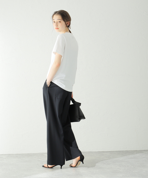 Spick & Span(スピックアンドスパン)の「オーガニックコットンT(Tシャツ/カットソー・レディース・ホワイト/ブラック・FREE)」の5枚目の写真