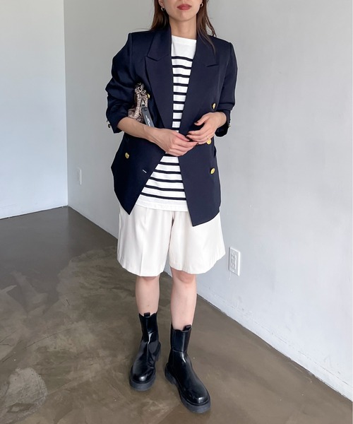 feepur（フェピュール）の「金釦ダブルジャケット（テーラードジャケット・レディース・ネイビー・MEDIUM）」の20枚目の写真