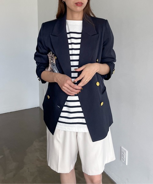 feepur（フェピュール）の「金釦ダブルジャケット（テーラードジャケット・レディース・ネイビー・MEDIUM）」の21枚目の写真