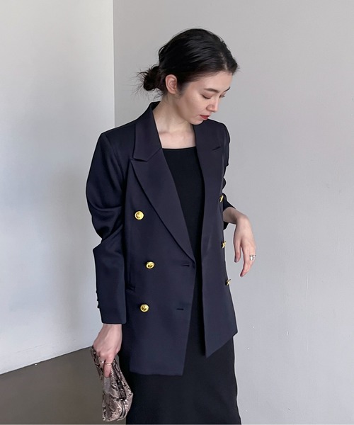 feepur（フェピュール）の「金釦ダブルジャケット（テーラードジャケット・レディース・ネイビー・MEDIUM）」の14枚目の写真