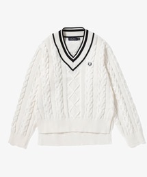 FRED PERRY（フレッドペリー）の「Cable Knit V-Neck Jumper（ニット