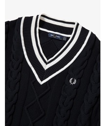 FRED PERRY（フレッドペリー）の「Cable Knit V-Neck Jumper