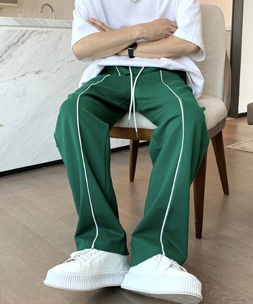 Mimma/Mimaa(ミマ)の「【Mimma/Mimaa】フロントパイピングバカンスパンツ(スラックス・メンズ・ホワイト/ブラック/グリーン・FREE)」の10枚目の写真