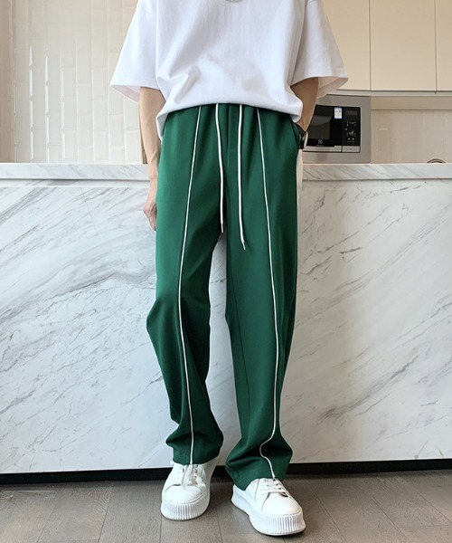 Mimma/Mimaa(ミマ)の「【Mimma/Mimaa】フロントパイピングバカンスパンツ(スラックス・メンズ・ホワイト/ブラック/グリーン・FREE)」の12枚目の写真