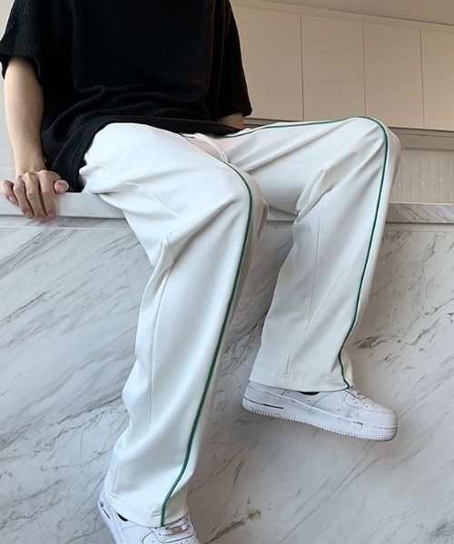 Mimma/Mimaa(ミマ)の「【Mimma/Mimaa】フロントパイピングバカンスパンツ(スラックス・メンズ・ホワイト/ブラック/グリーン・FREE)」の17枚目の写真