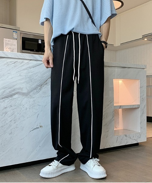 Mimma/Mimaa(ミマ)の「【Mimma/Mimaa】フロントパイピングバカンスパンツ(スラックス・メンズ・ホワイト/ブラック/グリーン・FREE)」の5枚目の写真