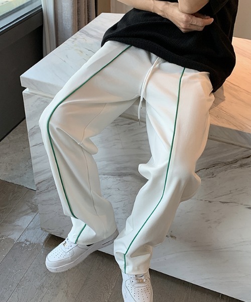 Mimma/Mimaa(ミマ)の「【Mimma/Mimaa】フロントパイピングバカンスパンツ(スラックス・メンズ・ホワイト/ブラック/グリーン・FREE)」の13枚目の写真