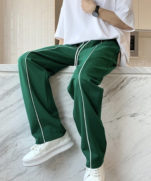 Mimma/Mimaa(ミマ)の「【Mimma/Mimaa】フロントパイピングバカンスパンツ(スラックス・メンズ・ホワイト/ブラック/グリーン・FREE)」の7枚目の写真