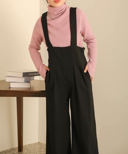 Bab（バブ）の「【低身長向けサイズあり】ハイウエストサロペット（サロペット/オーバーオール・レディース・ブラウン/ベージュ/ブラック・M/S）」の14枚目の写真