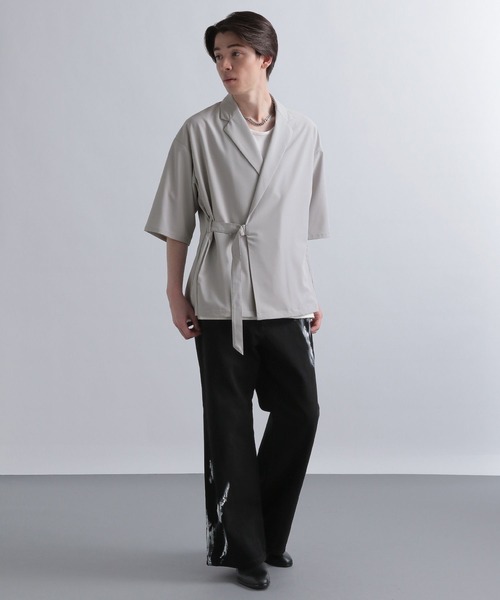 HARE（ハレ）の「ブラッシュペイントデニムパンツ(HARE)（デニムパンツ・メンズ・ブラック/オフホワイト・SMALL/MEDIUM）」の14枚目の写真