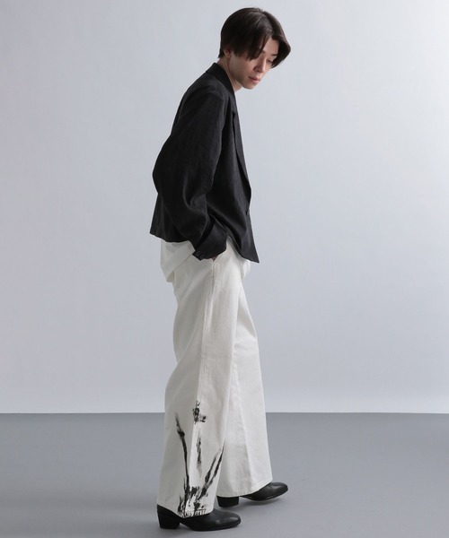 HARE（ハレ）の「ブラッシュペイントデニムパンツ(HARE)（デニムパンツ・メンズ・ブラック/オフホワイト・SMALL/MEDIUM）」の19枚目の写真