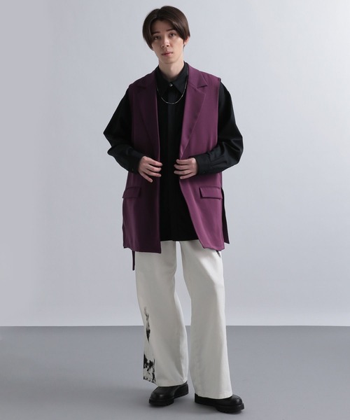 HARE（ハレ）の「ブラッシュペイントデニムパンツ(HARE)（デニムパンツ・メンズ・ブラック/オフホワイト・SMALL/MEDIUM）」の8枚目の写真