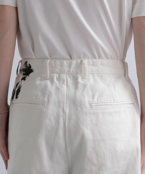 HARE（ハレ）の「ブラッシュペイントデニムパンツ(HARE)（デニムパンツ・メンズ・ブラック/オフホワイト・SMALL/MEDIUM）」の5枚目の写真