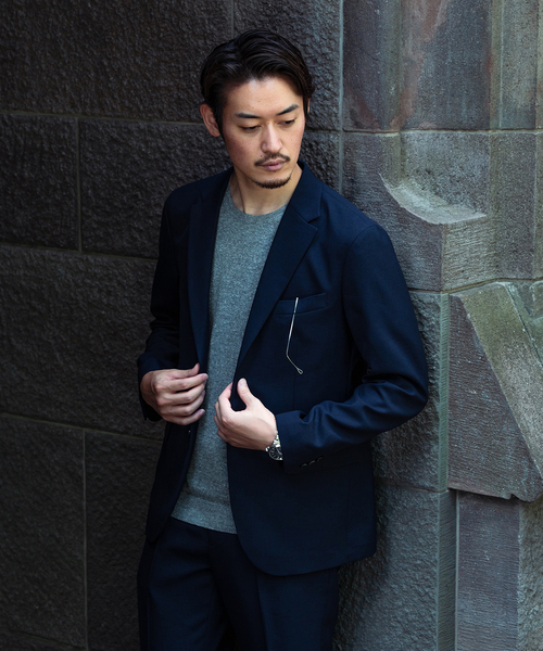 EDIFICE SELECT（エディフィスセレクト）の「オールシーズン ウール ライク 2ボタン ジャケット "セットアップ着用可"（テーラードジャケット・メンズ・チャコールグレー/ネイビー/ブラウン/カーキ・SMALL/MEDIUM/LARGE/X-LARGE）」の7枚目の写真