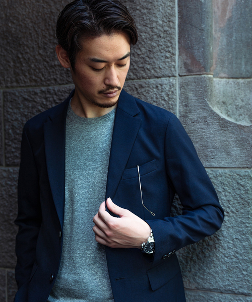 EDIFICE SELECT（エディフィスセレクト）の「オールシーズン ウール ライク 2ボタン ジャケット "セットアップ着用可"（テーラードジャケット・メンズ・チャコールグレー/ネイビー/ブラウン/カーキ・SMALL/MEDIUM/LARGE/X-LARGE）」の9枚目の写真