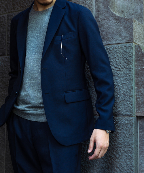 EDIFICE ウール テーラードジャケット 2点セット EDIFICE ジャケット テーラードジャケット SUPER 120's ウール