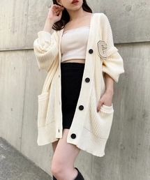 Chico | 【2022AW】ワッペン付き袖取り外ルーズカーディガン(カーディガン/ボレロ)