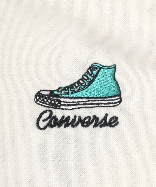 CONVERSE(コンバース)の「CONVERSE/コンバース ワンポイントロゴ刺繍 スウェットトレーナー(スウェット・レディース・ブラック/パープル/サックスブルー/イエロー/オレンジ/アイボリー・M/L)」の13枚目の写真