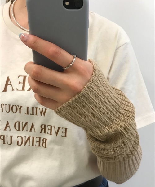 WEGO(ウィゴー)の「WEGO/2WAYカバー(アームカバー・レディース・ホワイト/ブラック/ベージュ/オフホワイト/ピンク/ライム/オレンジ/ブルー・FREE)」の22枚目の写真