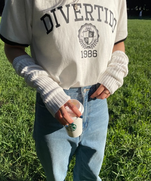 WEGO(ウィゴー)の「WEGO/2WAYカバー(アームカバー・レディース・ホワイト/ブラック/ベージュ/オフホワイト/ピンク/ライム/オレンジ/ブルー・FREE)」の18枚目の写真