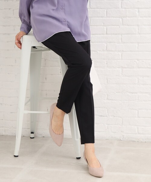 SHOO・LA・RUE(シューラルー)の「◆【美脚シルエット】センタープレス テーパードパンツ(その他パンツ・レディース・ナチュラル/ダークグリーン/ブラック/イエロー/チャコールグレー/ベージュ系1・05/03/04/02/01/10)」の9枚目の写真