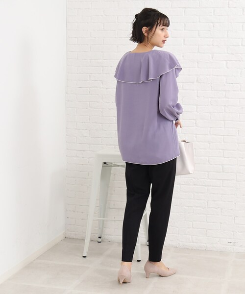 SHOO・LA・RUE(シューラルー)の「◆【美脚シルエット】センタープレス テーパードパンツ(その他パンツ・レディース・ナチュラル/ダークグリーン/ブラック/イエロー/チャコールグレー/ベージュ系1・05/03/04/02/01/10)」の13枚目の写真