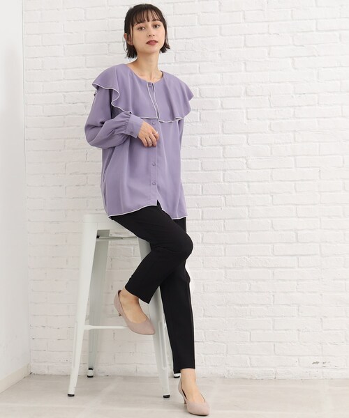 SHOO・LA・RUE(シューラルー)の「◆【美脚シルエット】センタープレス テーパードパンツ(その他パンツ・レディース・ナチュラル/ダークグリーン/ブラック/イエロー/チャコールグレー/ベージュ系1・05/03/04/02/01/10)」の14枚目の写真