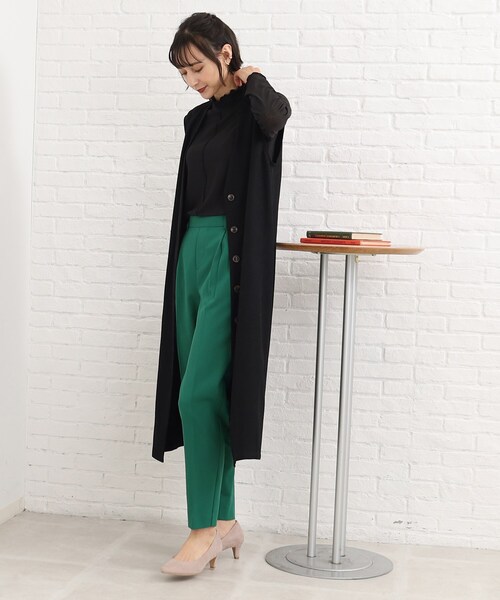 SHOO・LA・RUE(シューラルー)の「◆【美脚シルエット】センタープレス テーパードパンツ(その他パンツ・レディース・ナチュラル/ダークグリーン/ブラック/イエロー/チャコールグレー/ベージュ系1・05/03/04/02/01/10)」の20枚目の写真