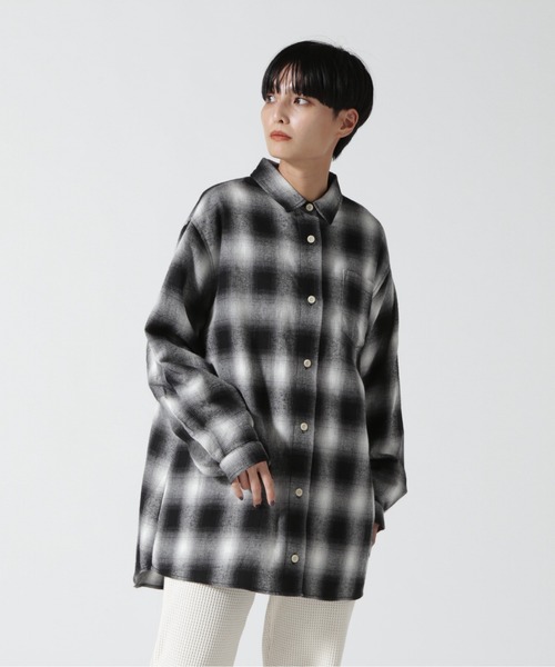 MANASTASH(マナスタッシュ)の「MANASTASH/マナスタッシュ WS BIG SHIRT(シャツ/ブラウス・レディース・ブラック/グリーン・M)」の2枚目の写真