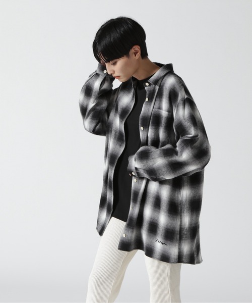 MANASTASH(マナスタッシュ)の「MANASTASH/マナスタッシュ WS BIG SHIRT(シャツ/ブラウス・レディース・ブラック/グリーン・M)」の4枚目の写真