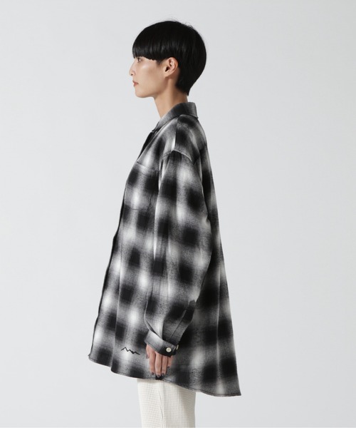 MANASTASH(マナスタッシュ)の「MANASTASH/マナスタッシュ WS BIG SHIRT(シャツ/ブラウス・レディース・ブラック/グリーン・M)」の5枚目の写真