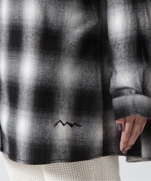 MANASTASH(マナスタッシュ)の「MANASTASH/マナスタッシュ WS BIG SHIRT(シャツ/ブラウス・レディース・ブラック/グリーン・M)」の6枚目の写真