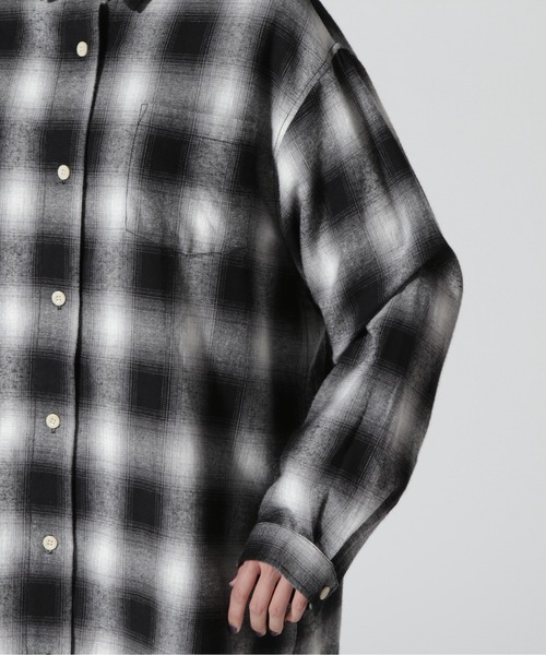 MANASTASH(マナスタッシュ)の「MANASTASH/マナスタッシュ WS BIG SHIRT(シャツ/ブラウス・レディース・ブラック/グリーン・M)」の7枚目の写真