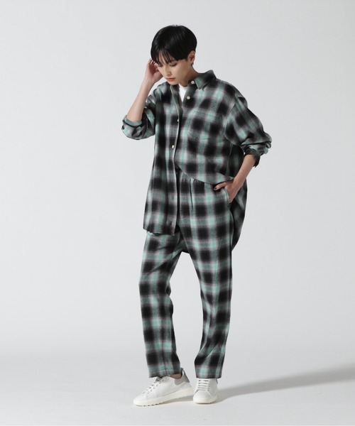 MANASTASH(マナスタッシュ)の「MANASTASH/マナスタッシュ WS BIG SHIRT(シャツ/ブラウス・レディース・ブラック/グリーン・M)」の12枚目の写真