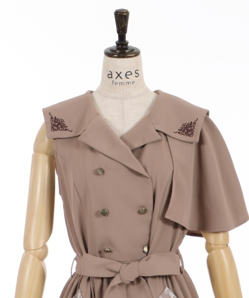 axes femme(アクシーズファム)の「トレンチアシメジャンスカ(ジャンパースカート・レディース・ベージュ/ブルー/チャコール・FREE)」の19枚目の写真