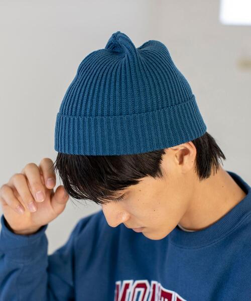 coen(コーエン)の「アクリルカタアゼニットキャップ(ニットキャップ/ビーニー・メンズ・ダークグリーン/マスタード/コバルトブルー/ブラック・FREE)」の3枚目の写真
