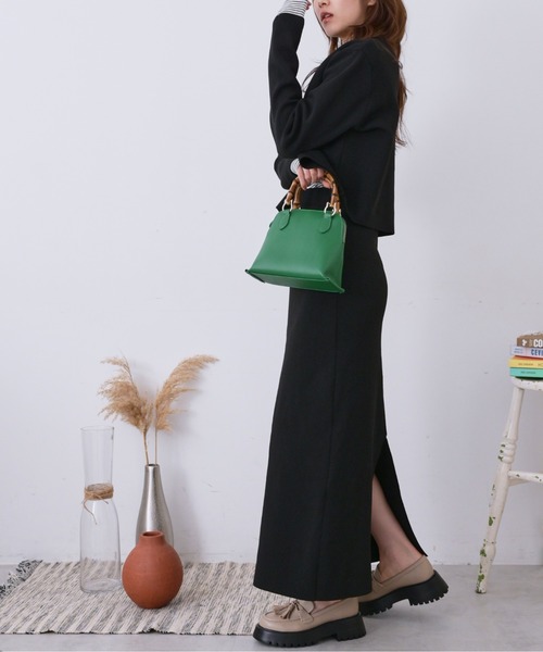 FREE'S MART（フリーズマート）の「◆12G総針前後2Wayショート丈カーディガン（カーディガン/ボレロ・レディース・ホワイト/ブラック/ピンク・FREE）」の8枚目の写真