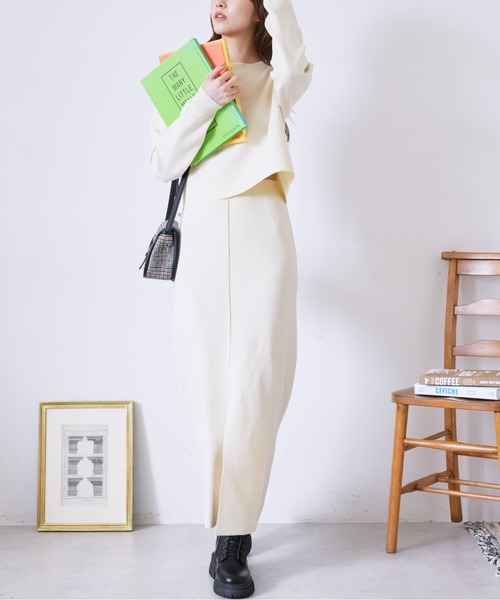 FREE'S MART（フリーズマート）の「◆12G総針前後2Wayショート丈カーディガン（カーディガン/ボレロ・レディース・ホワイト/ブラック/ピンク・FREE）」の19枚目の写真