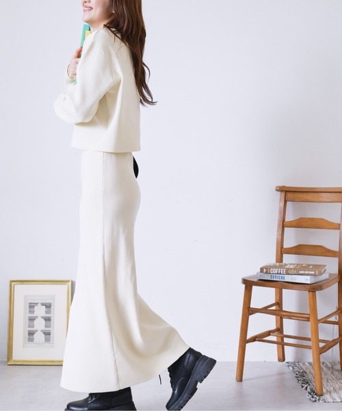 FREE'S MART（フリーズマート）の「◆12G総針前後2Wayショート丈カーディガン（カーディガン/ボレロ・レディース・ホワイト/ブラック/ピンク・FREE）」の16枚目の写真