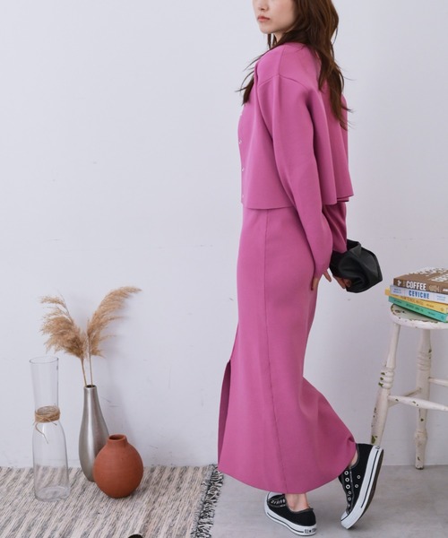 FREE'S MART（フリーズマート）の「◆12G総針前後2Wayショート丈カーディガン（カーディガン/ボレロ・レディース・ホワイト/ブラック/ピンク・FREE）」の17枚目の写真