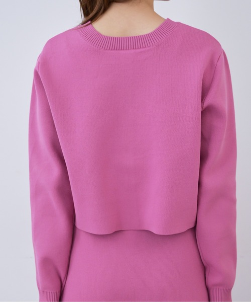 FREE'S MART（フリーズマート）の「◆12G総針前後2Wayショート丈カーディガン（カーディガン/ボレロ・レディース・ホワイト/ブラック/ピンク・FREE）」の14枚目の写真