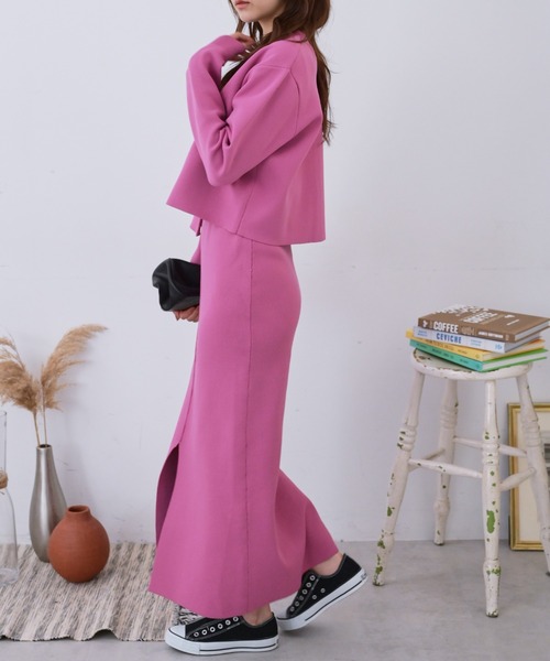 FREE'S MART（フリーズマート）の「◆12G総針前後2Wayショート丈カーディガン（カーディガン/ボレロ・レディース・ホワイト/ブラック/ピンク・FREE）」の20枚目の写真