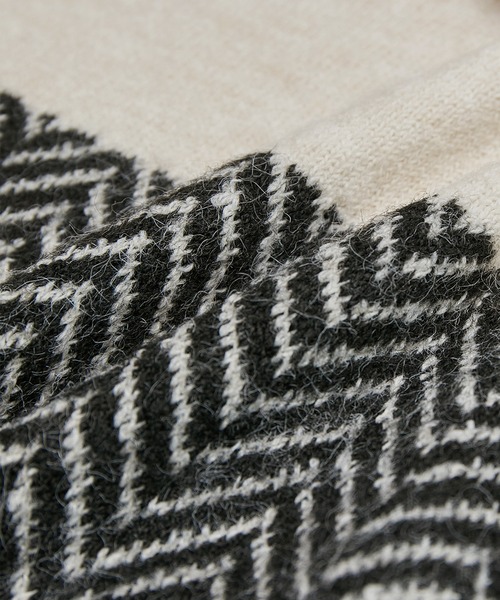 ROPE' PICNIC（ロペピクニック）の「ヘリンボーンジャガードニットプルオーバー（ニット/セーター・レディース・ブラック/グリーン・38）」の5枚目の写真