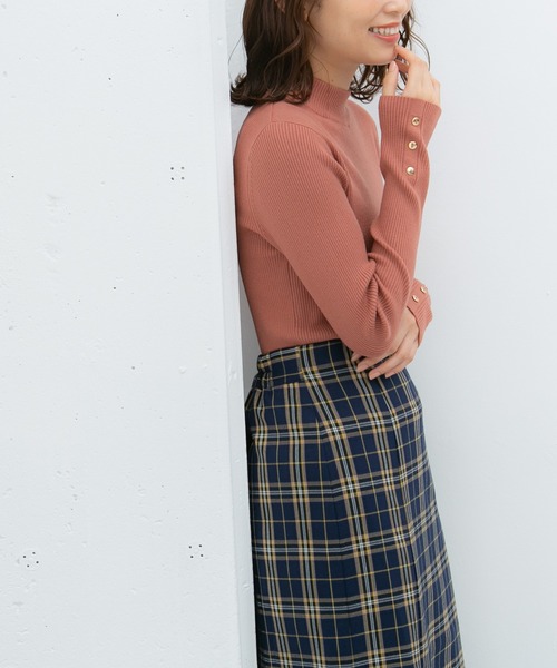 Honeys（ハニーズ）の「抗菌リブハイネックニット（ニット/セーター・レディース・グリーン/ブラック×ホワイト/アイボリー/ホワイト×ブラック/ブラック/オレンジ系その他・S/M/L/LL）」の18枚目の写真