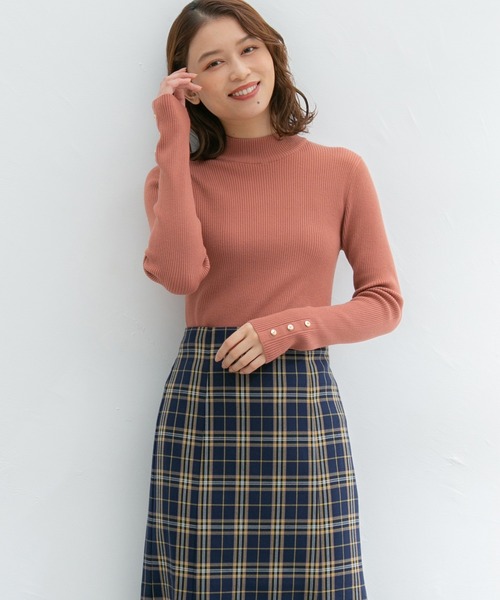 Honeys（ハニーズ）の「抗菌リブハイネックニット（ニット/セーター・レディース・グリーン/ブラック×ホワイト/アイボリー/ホワイト×ブラック/ブラック/オレンジ系その他・S/M/L/LL）」の19枚目の写真